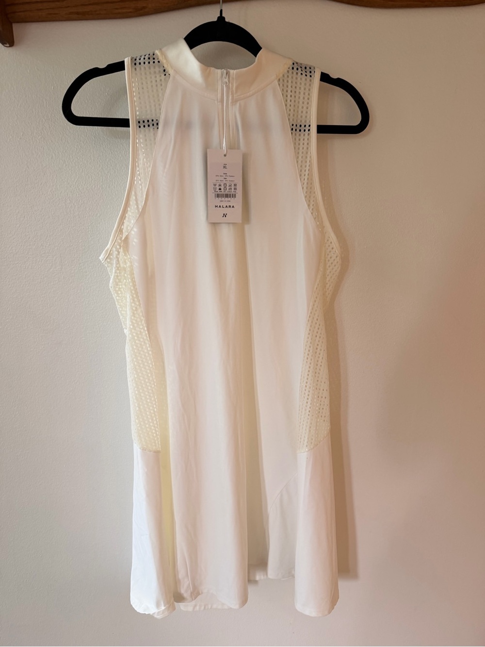 NWT HALARA White Mesh Tennis Dress XL Athletic Activewear